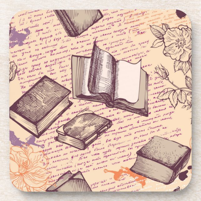 Book pattern coaster (Front)