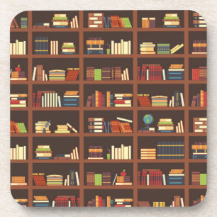 Book pattern coaster