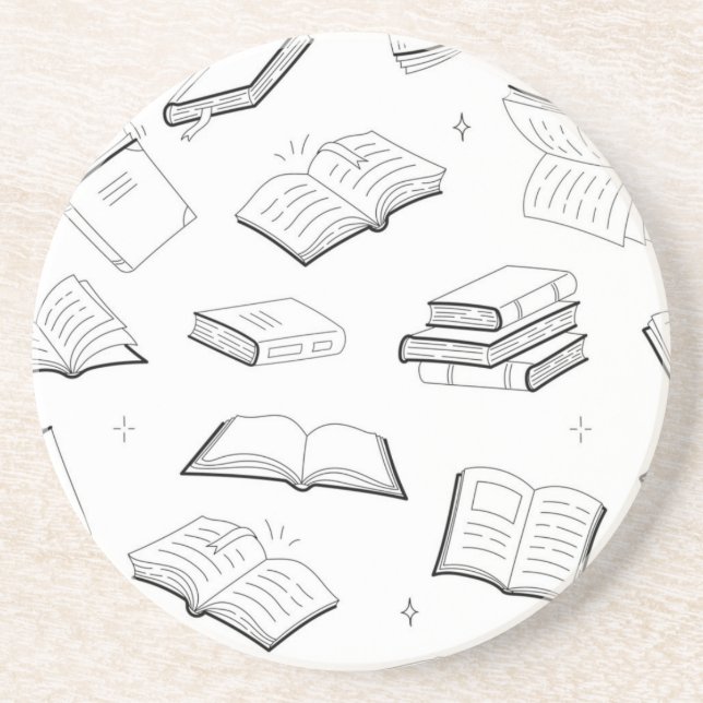 Book pattern coaster (Front)