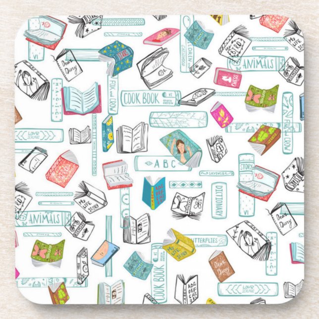 Book pattern coaster (Front)