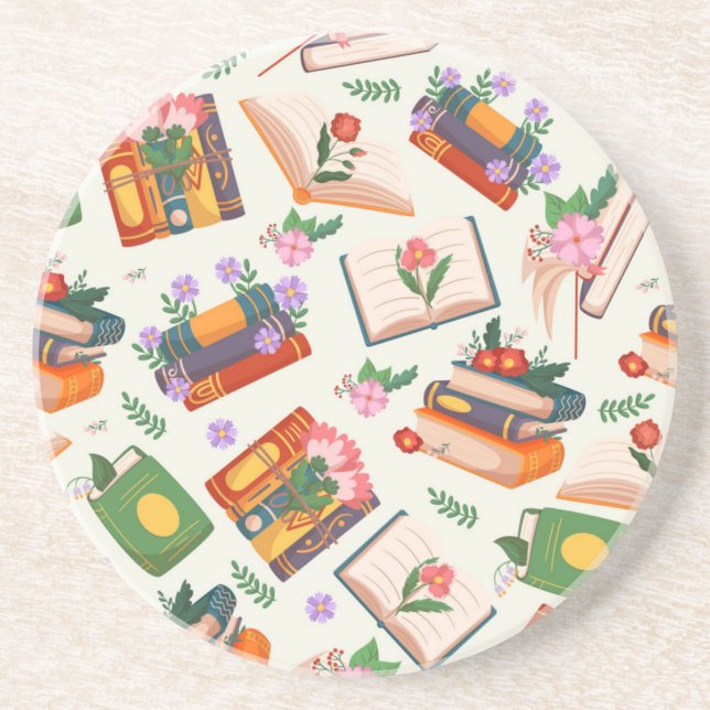 Book pattern coaster (Front)