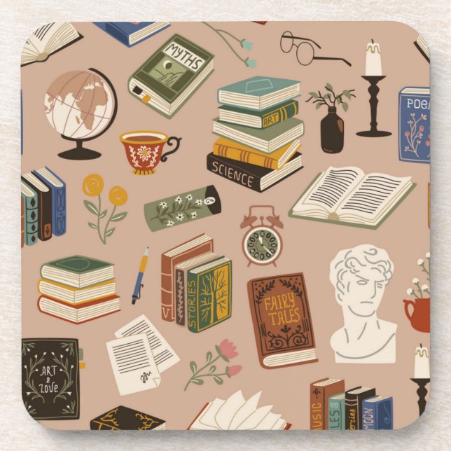 Book pattern coaster (Front)