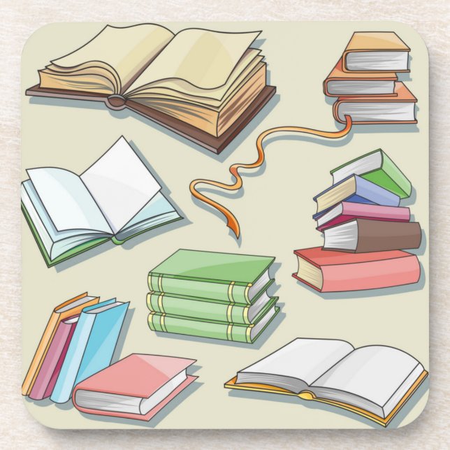Book pattern coaster (Front)