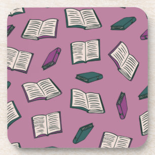 Book pattern coaster