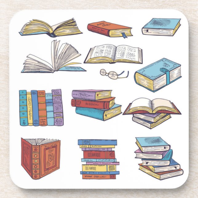 Book pattern coaster (Front)