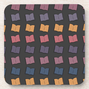 Book pattern coaster