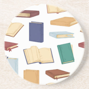 Book pattern coaster