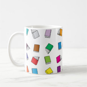 Book pattern coffee mug