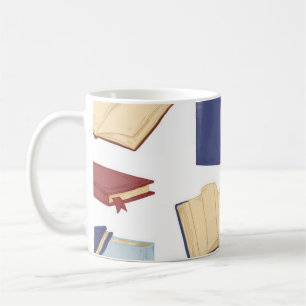 Book pattern coffee mug