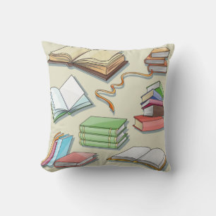 Book pattern cushion
