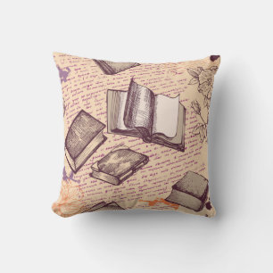Book pattern cushion