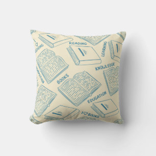 Book pattern cushion