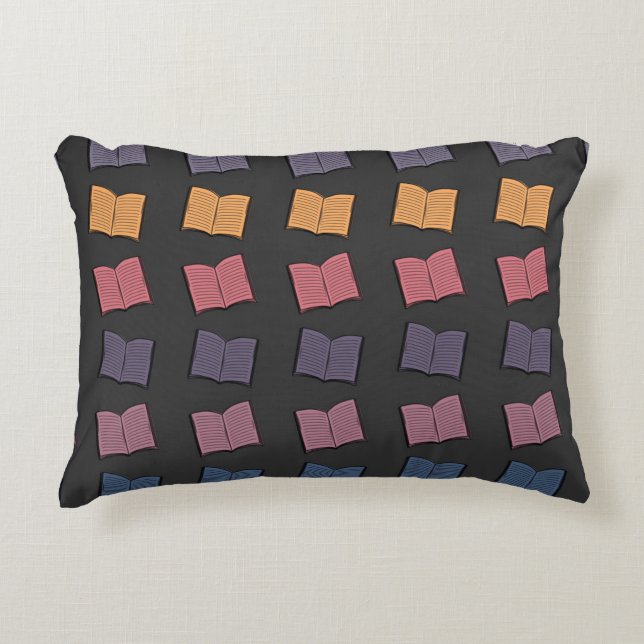 Book pattern decorative cushion (Front)