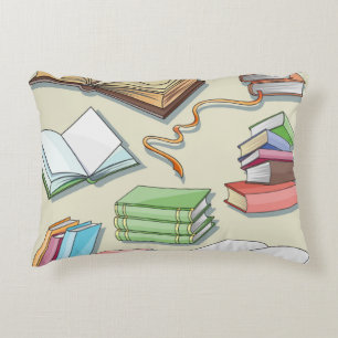 Book pattern decorative cushion