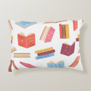 Book pattern decorative cushion