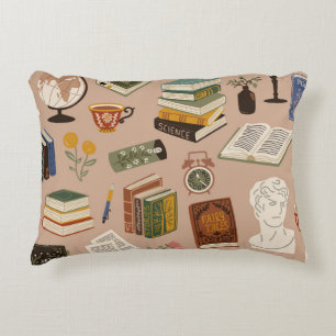 Book pattern decorative cushion