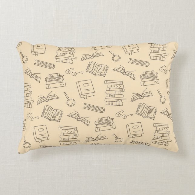 Book pattern decorative cushion (Front)