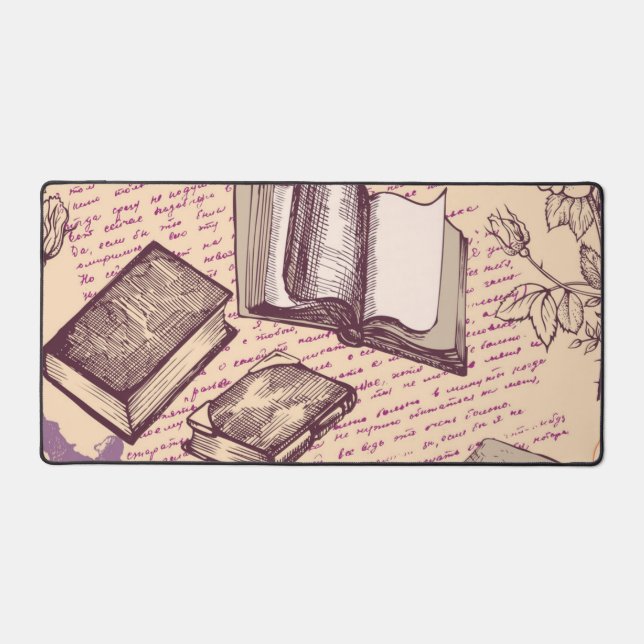 Book pattern desk mat (Front)