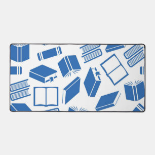 Book pattern desk mat