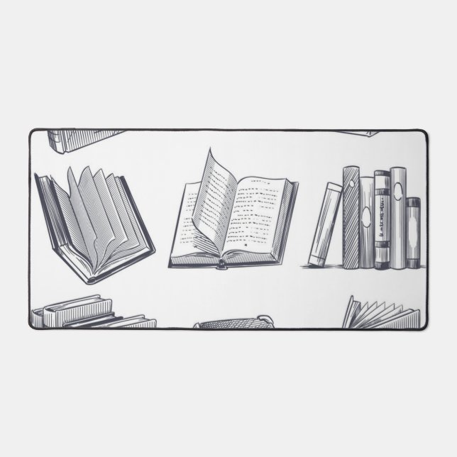 Book pattern desk mat (Front)