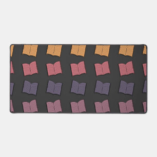 Book pattern desk mat