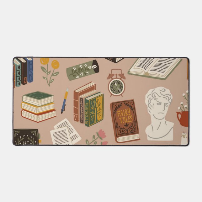 Book pattern desk mat (Front)