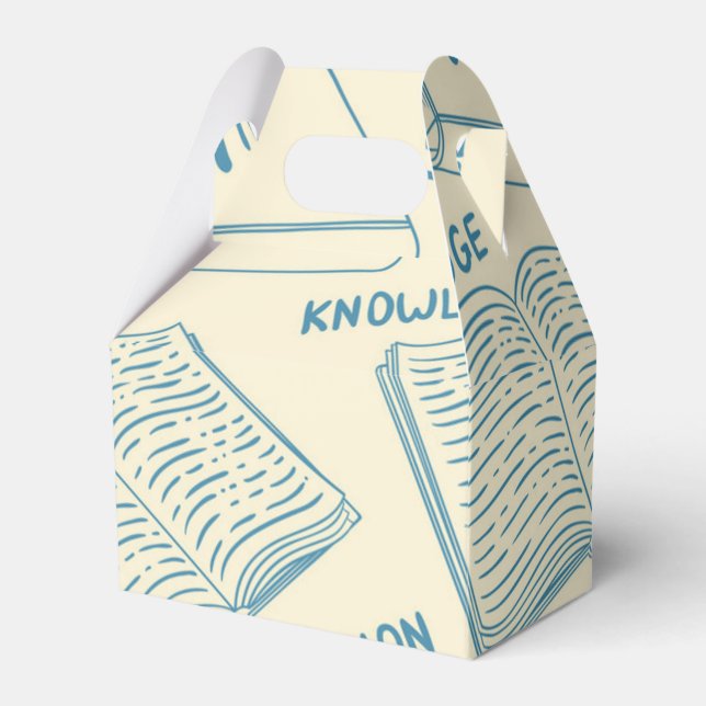 Book pattern favour box (Front Side)