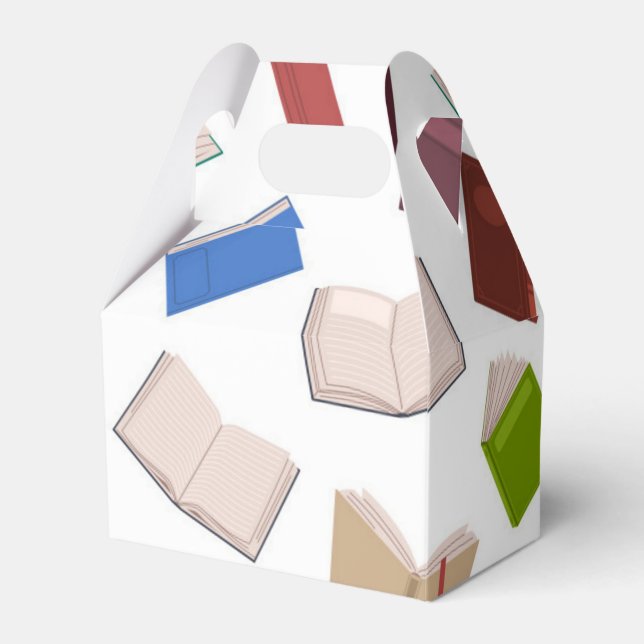 Book pattern favour box (Front Side)