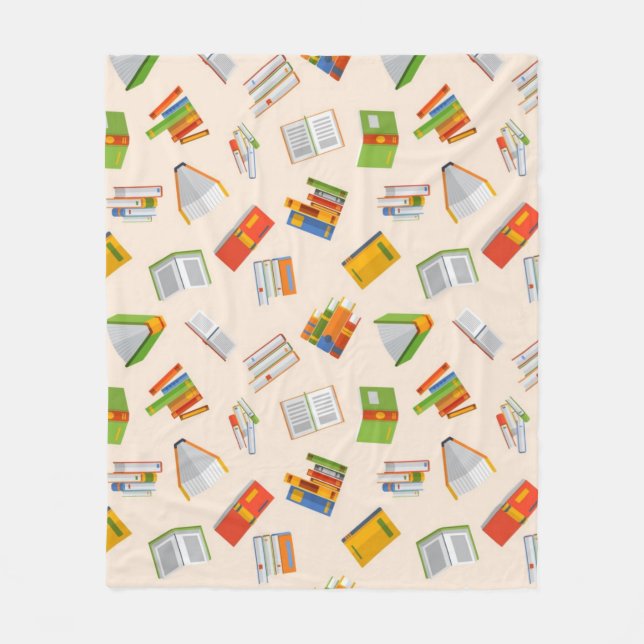 Book pattern fleece blanket (Front)