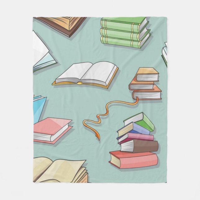 Book pattern fleece blanket (Front)