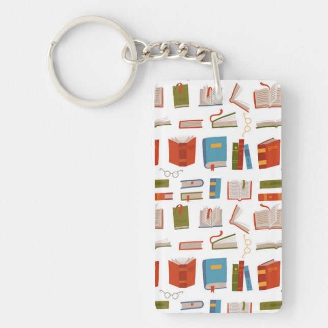 Book pattern key ring (Front)