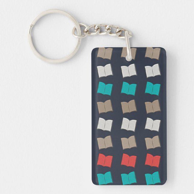 Book pattern key ring (Front)