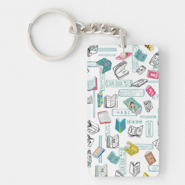 Book pattern key ring (Front)