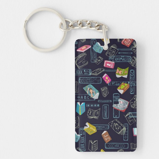 Book pattern key ring (Front)