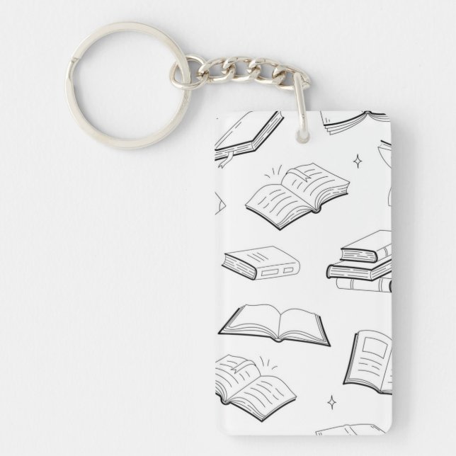 Book pattern key ring (Front)