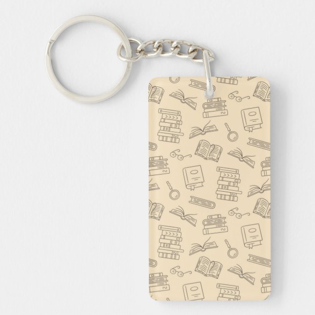 Book pattern key ring (Front)