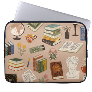 Book pattern laptop sleeve
