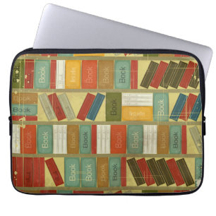 Book pattern laptop sleeve