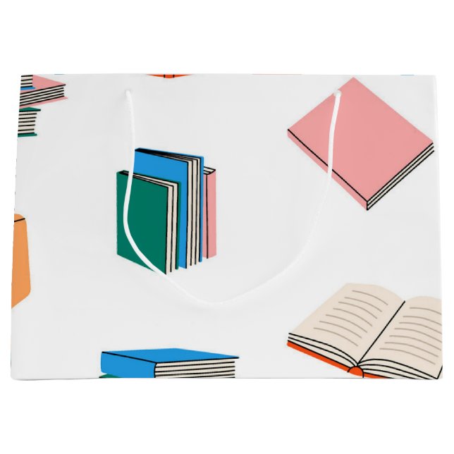 Book pattern large gift bag (Front)