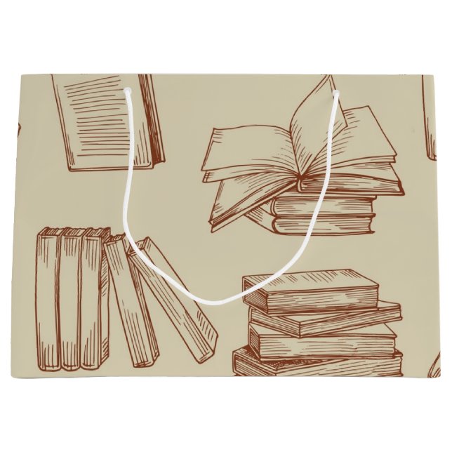 Book pattern large gift bag (Front)