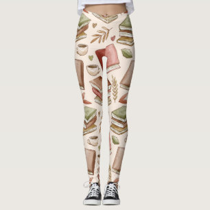 Book pattern leggings