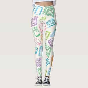 Book pattern leggings