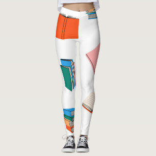Book pattern leggings
