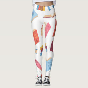Book pattern leggings