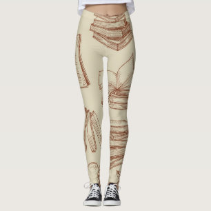 Book pattern leggings