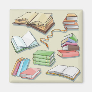 Book pattern magnet