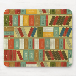 Book pattern mouse pad