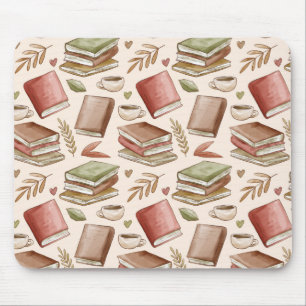 Book pattern mouse pad