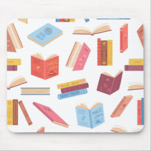 Book pattern mouse pad