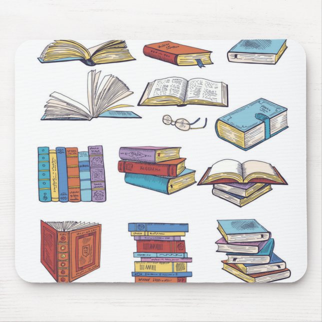 Book pattern mouse pad (Front)